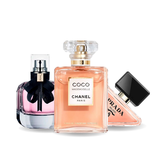 Conjunto de 3 perfumes | Prada PARADOXE, COCO MADEMOISELLE a MON PARIS 100 ml